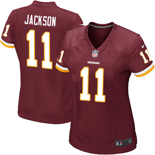 Women's Game DeSean Jackson Nike Jersey Burgundy Red Home - #11 NFL Washington Redskins